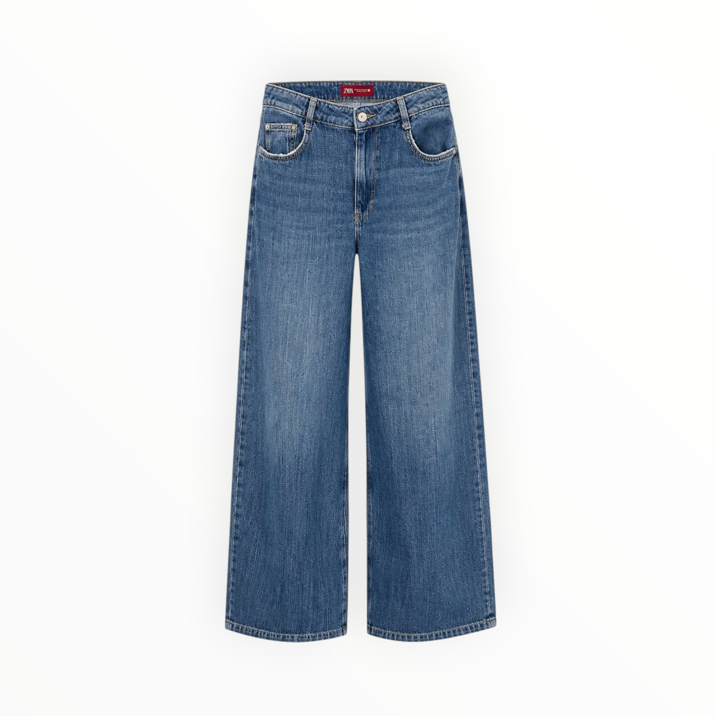 Wide-Leg Denim Jeans size 10