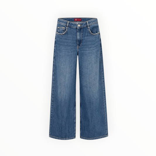 Wide-Leg Denim Jeans size 10