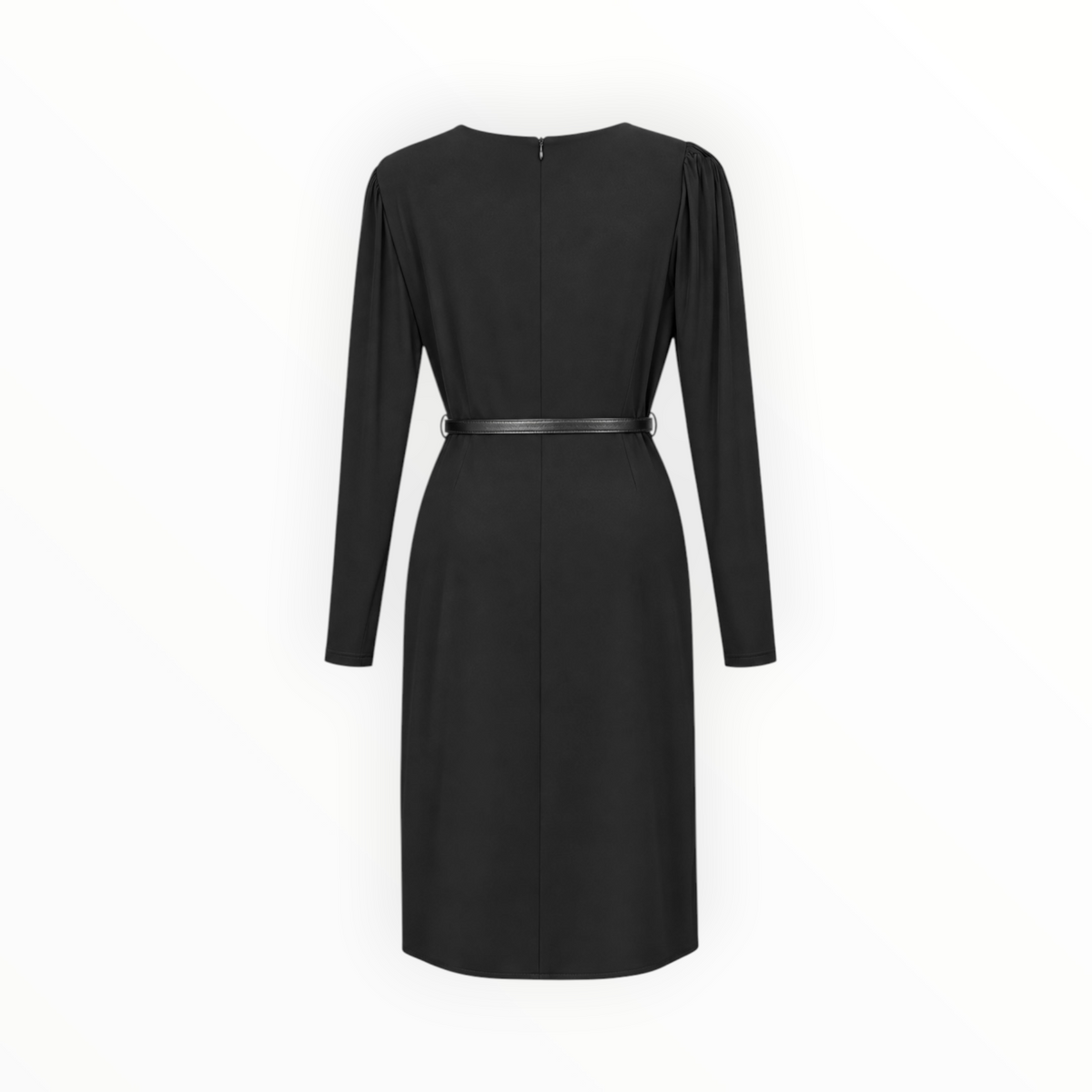 Draped Long-Sleeve Dress size 8