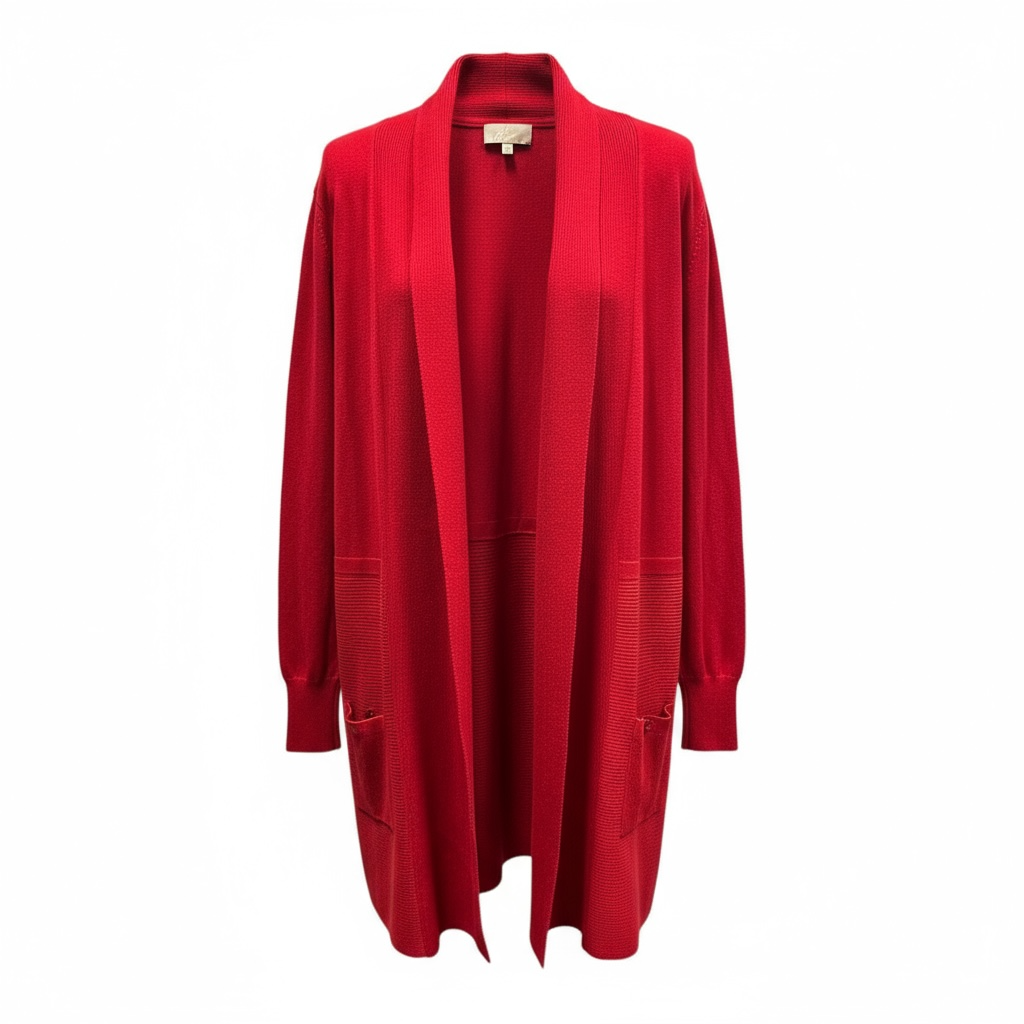 Fine knit open cardigan Size Large