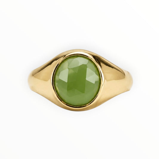 925 Cabochon Signet Ring size 7