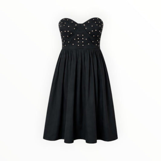 Studded Babydoll Mini Dress size S NEW WITH TAGS