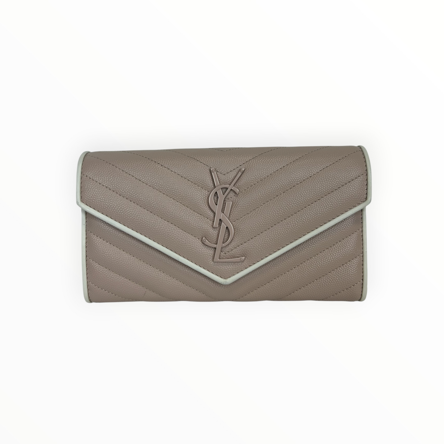 Rose Poudre Matelasse Leather Monogram Continental Wallet