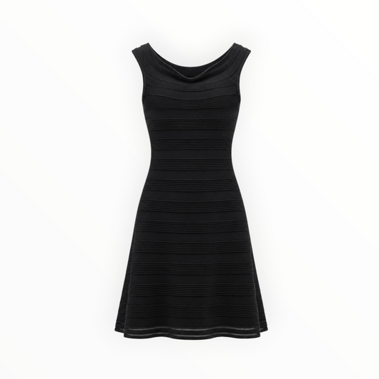 Textured Fit & Flare Knit Dress size L