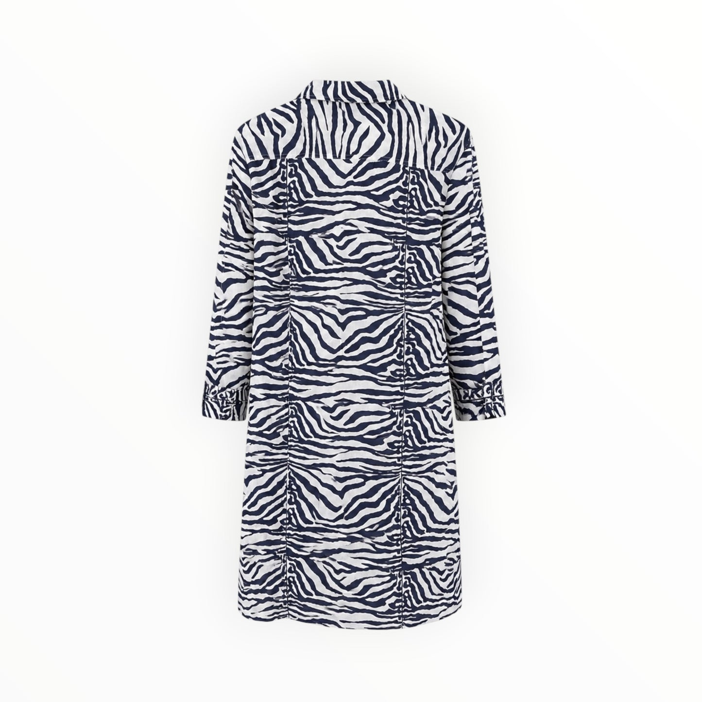 Zebra Print Button-Front Shirt Dress size 1X