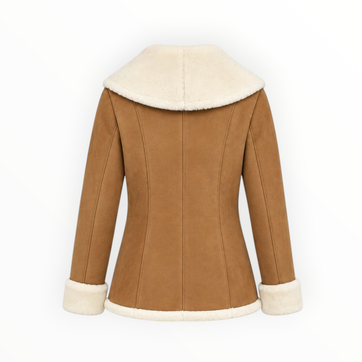 Faux Suede Shearling-Lined Coat size XS