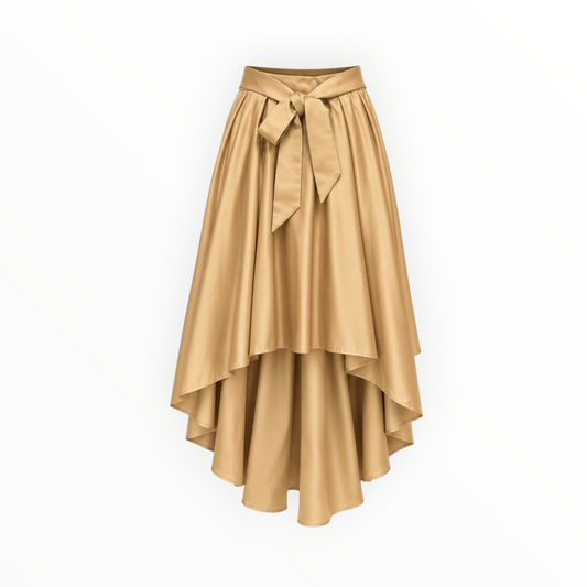 Satin Bow High-Low Skirt size S