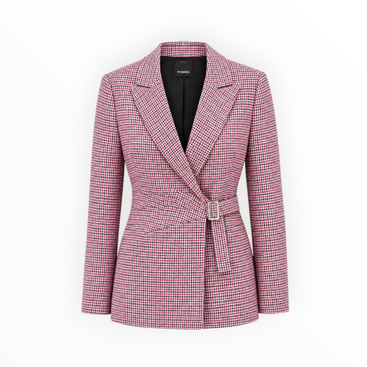 Houndstooth Buckle Blazer size 6