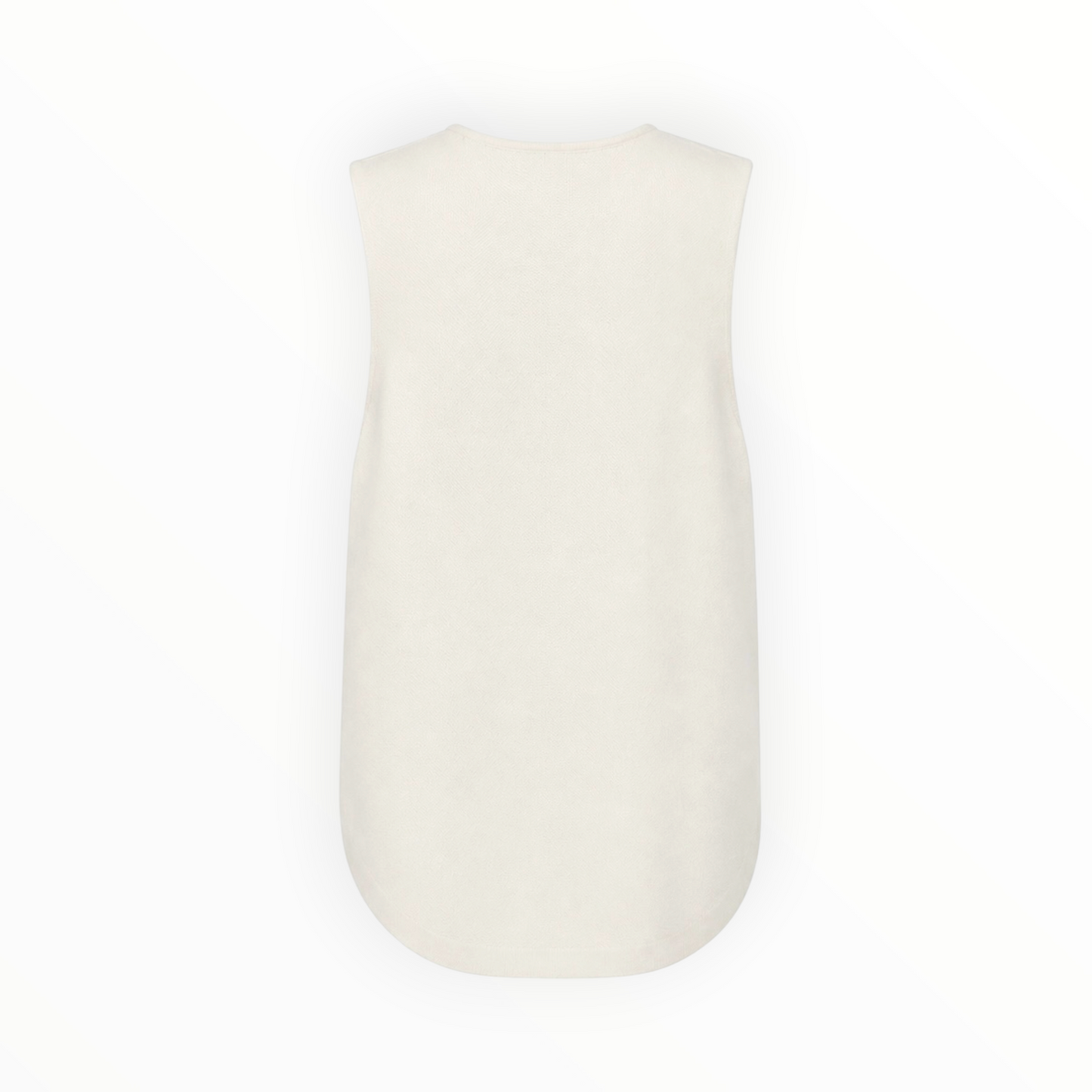 Gold-Button Sleeveless Knit Top size S