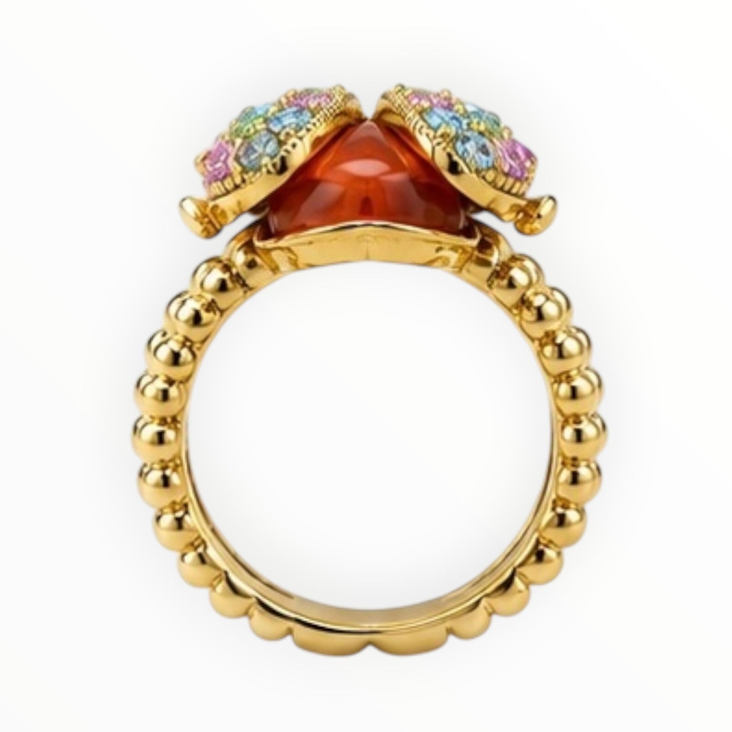 Crystal Ladybug Statement Ring