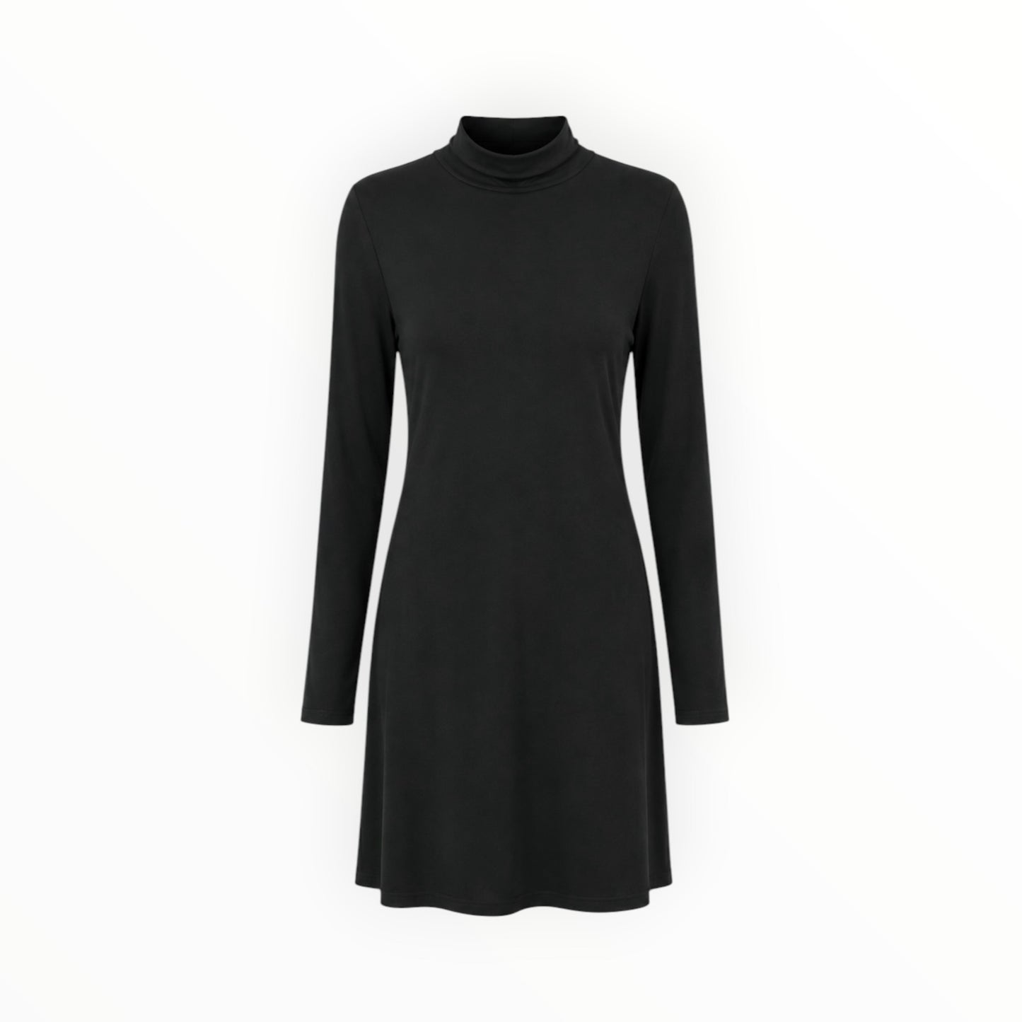Turtleneck Open-Back Swing Dress size S