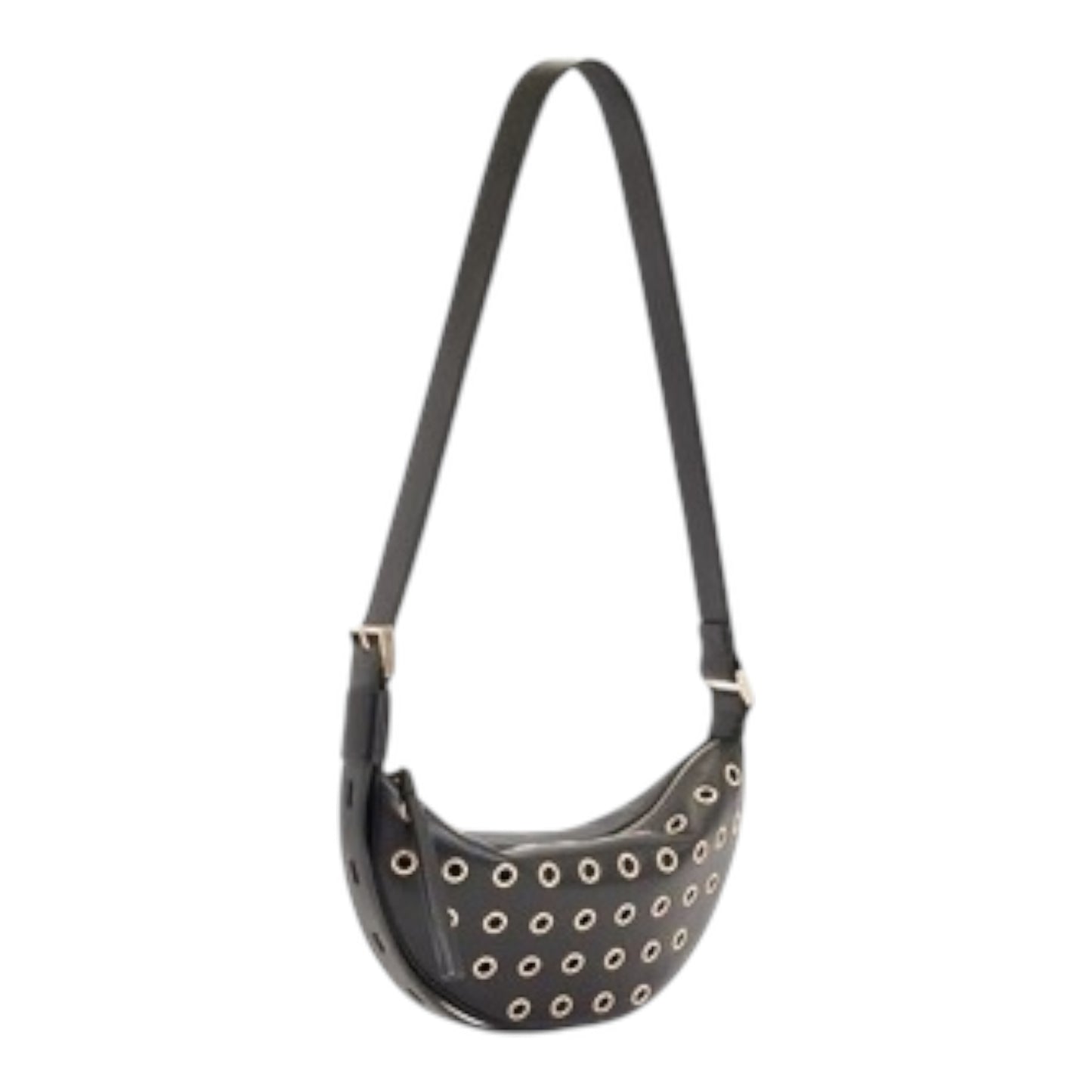 Half Moon Leather Eyelet Crossbody NWT