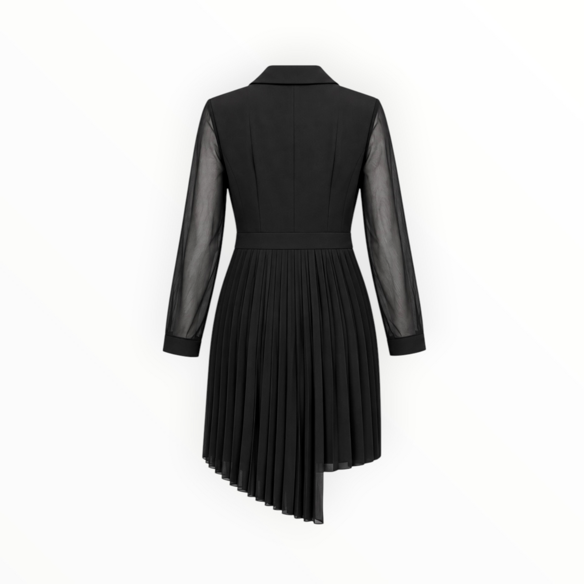 Sheer Sleeve Asymmetrical Blazer Dress size 40