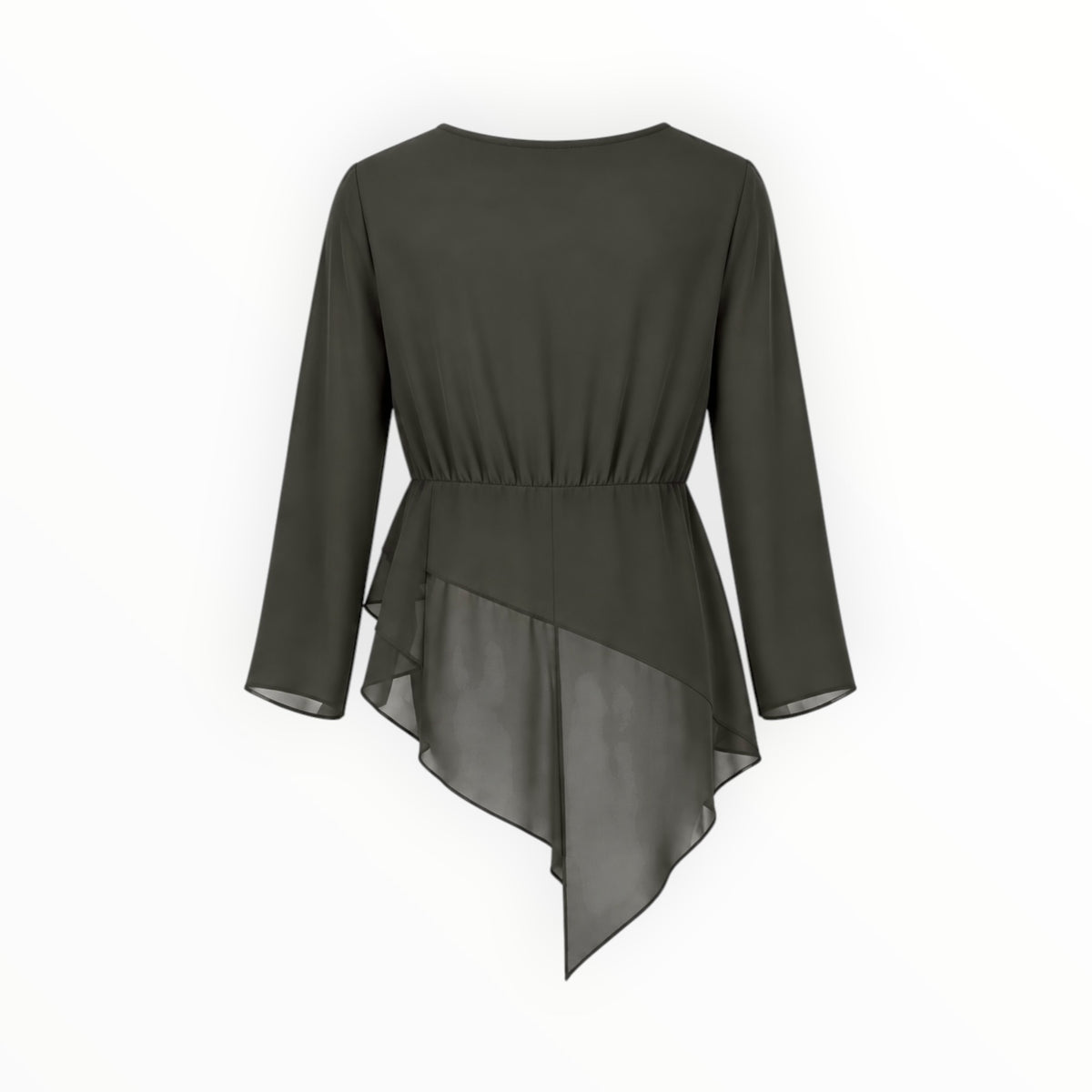 Asymmetrical Sheer Overlay Top size M