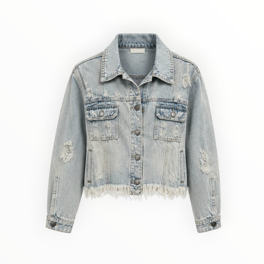 Distressed Denim Jacket size XL NEW WITH TAGS
