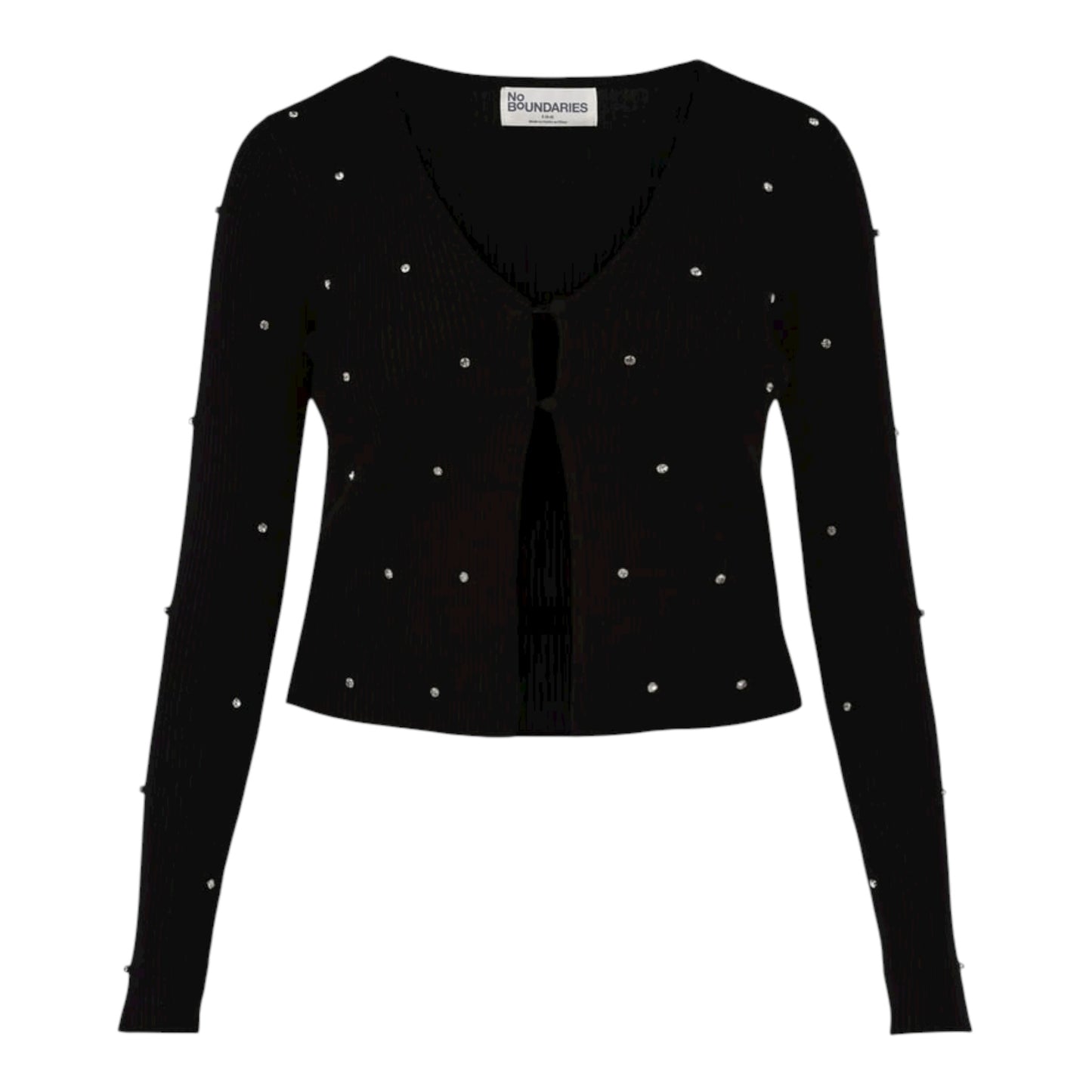 Ribbed Rhinestone Cardigan size Large New