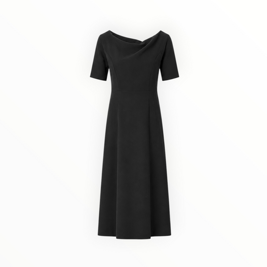 Asymmetrical Neck Midi Dress size M