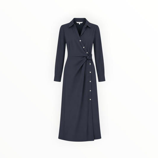 Button Front Tie-Waist Dress size 6