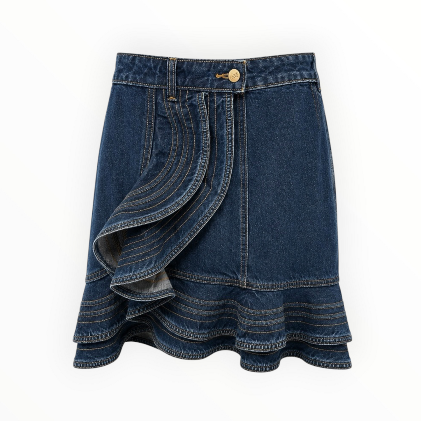 Ruffle Hem Denim Skirt size 4
