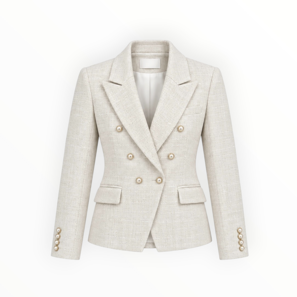 Double-Breasted Tweed Blazer size M