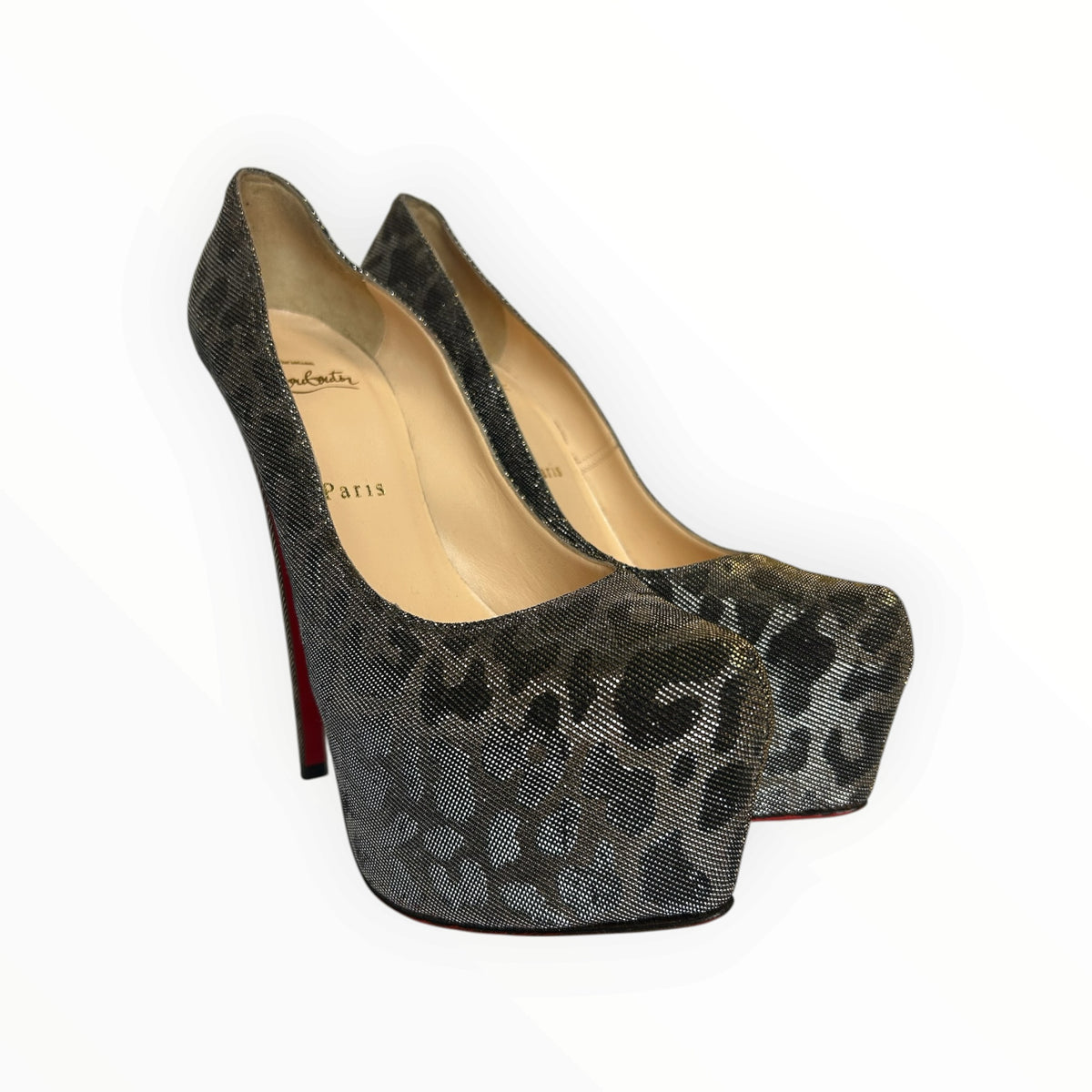 Metallic Fabric Daffodile Pumps Size 39