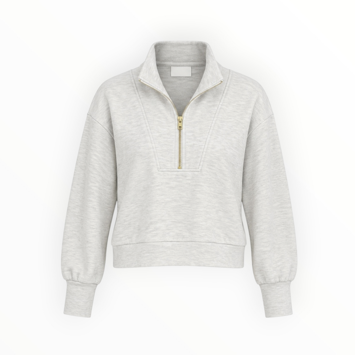 Heathered Quarter-Zip Pullover size S