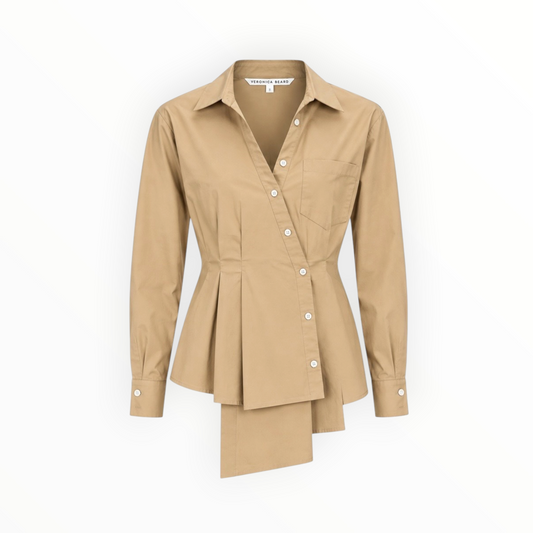 Asymmetrical Button-Front Shirt size 6
