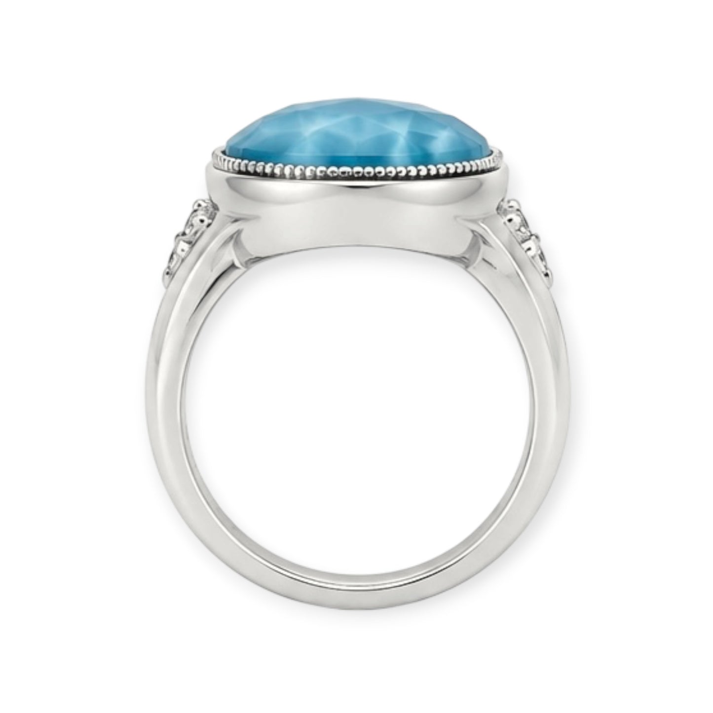 Oval Sterling Silver Ring size 6.5