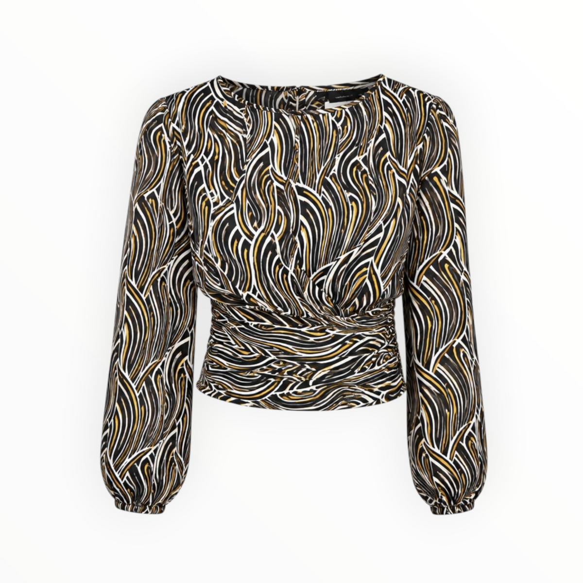 Abstract Print Tie Back Blouse size 10