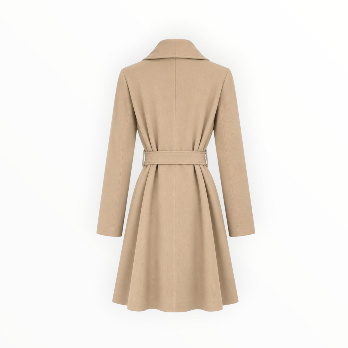 Ribbed Belted Coat size L
