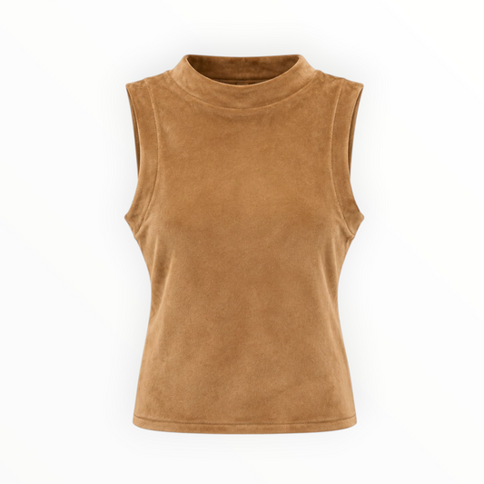 Velour Sleeveless Top size S NEW WITH TAGS