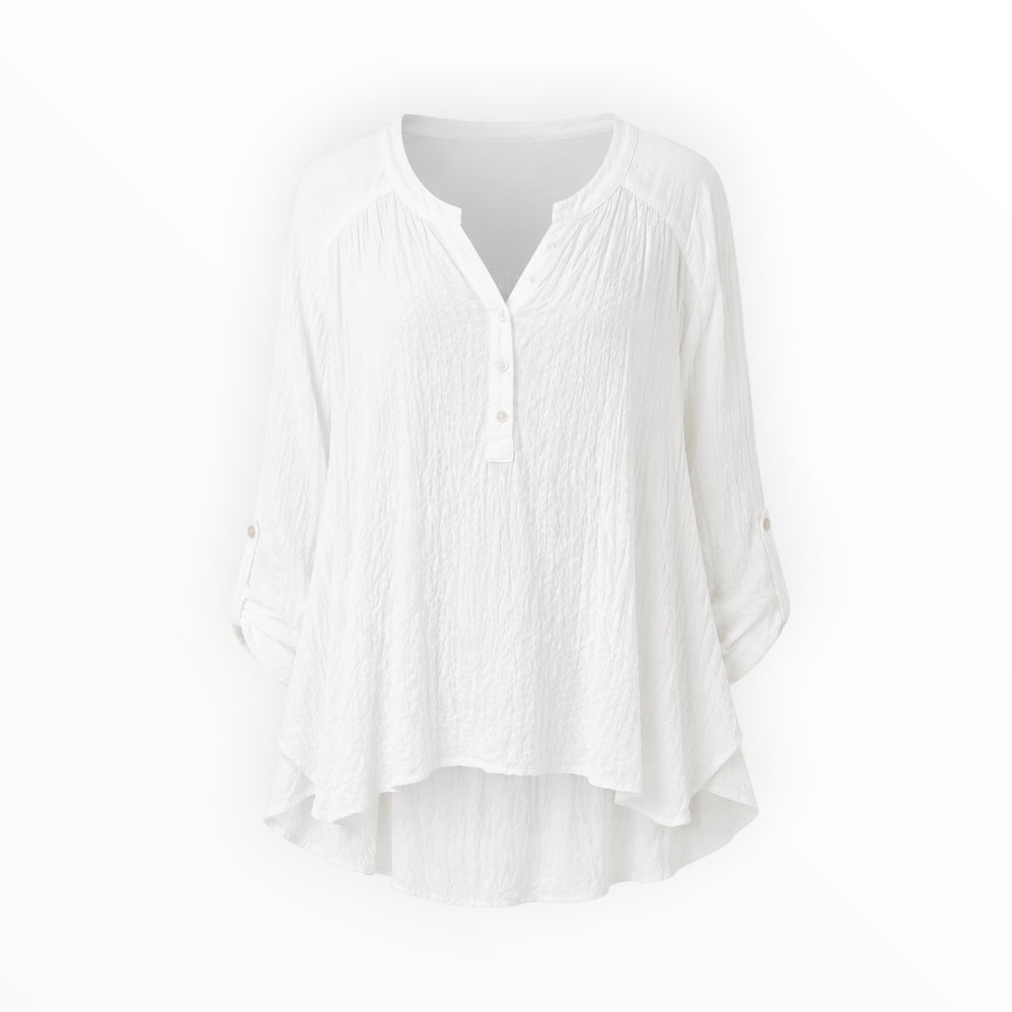 Texture Roll-Sleeve Blouse size 3X