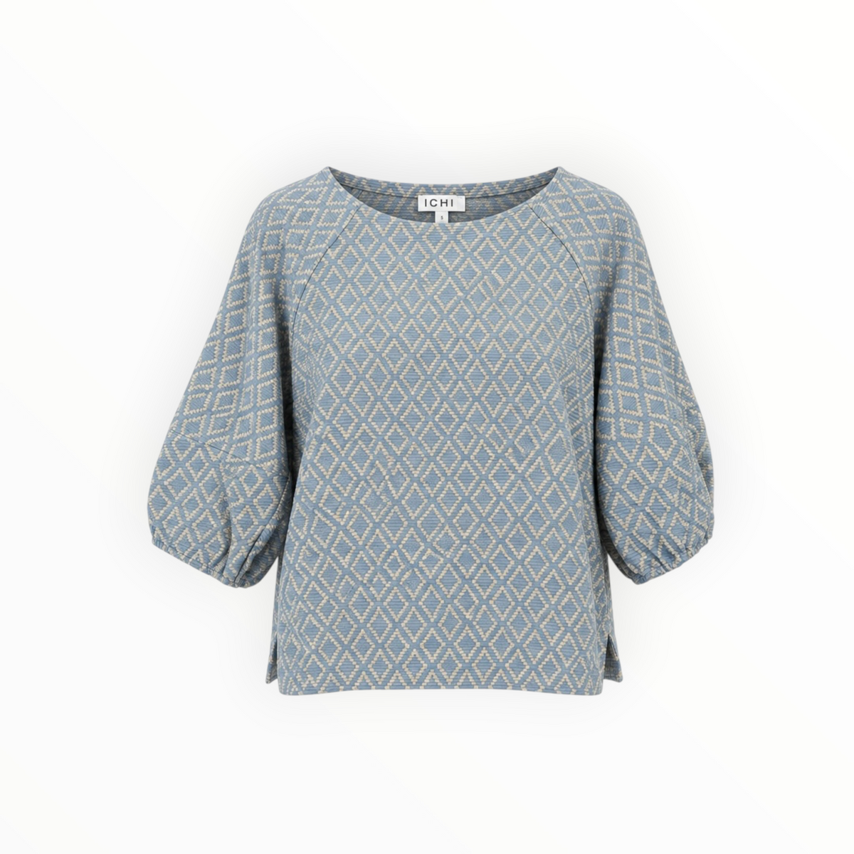 Geometric Balloon Sleeve Blouse size M