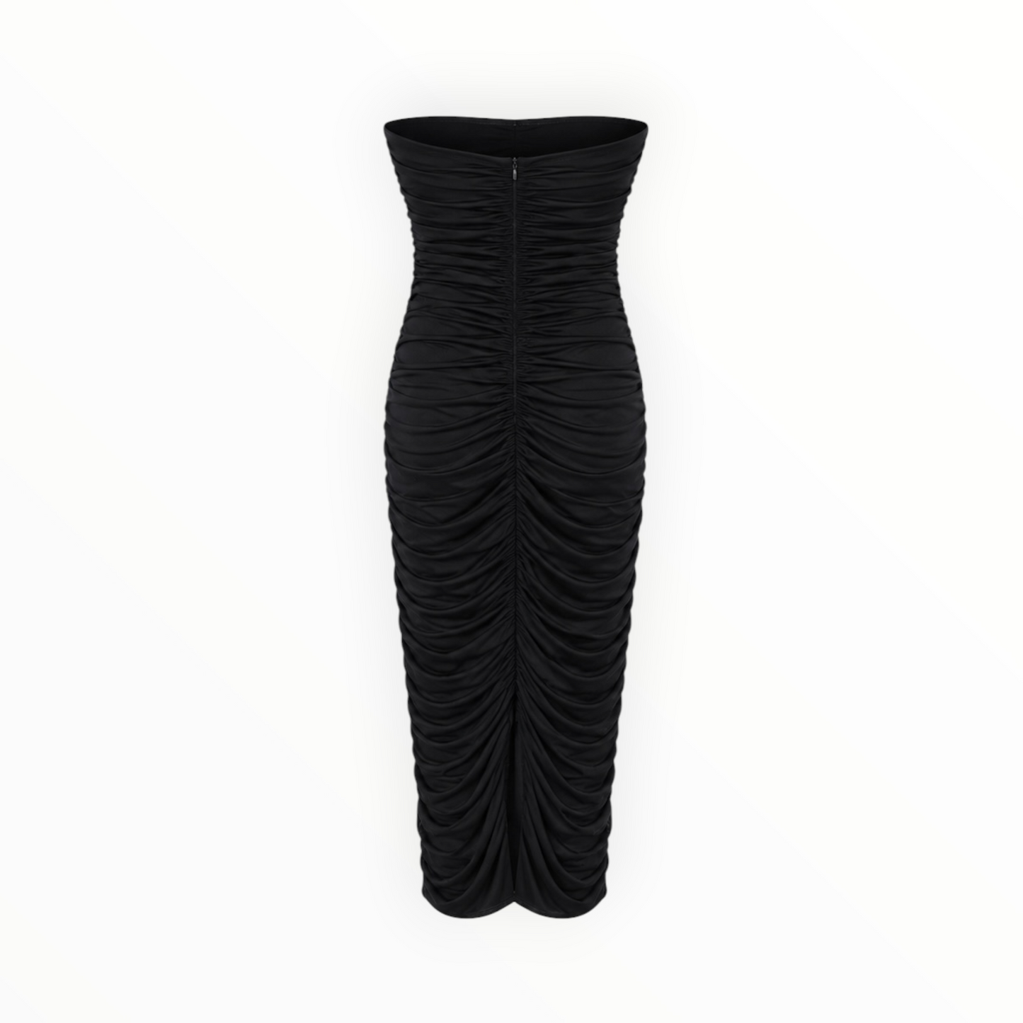 Ruched Strapless Midi Dress size S