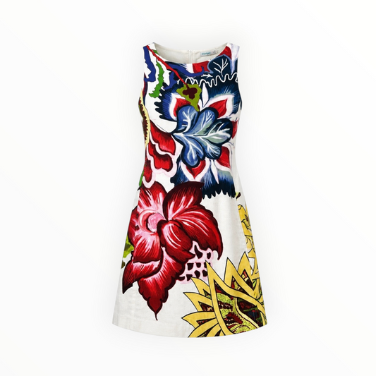 Floral Sleeveless Shift Dress size 42