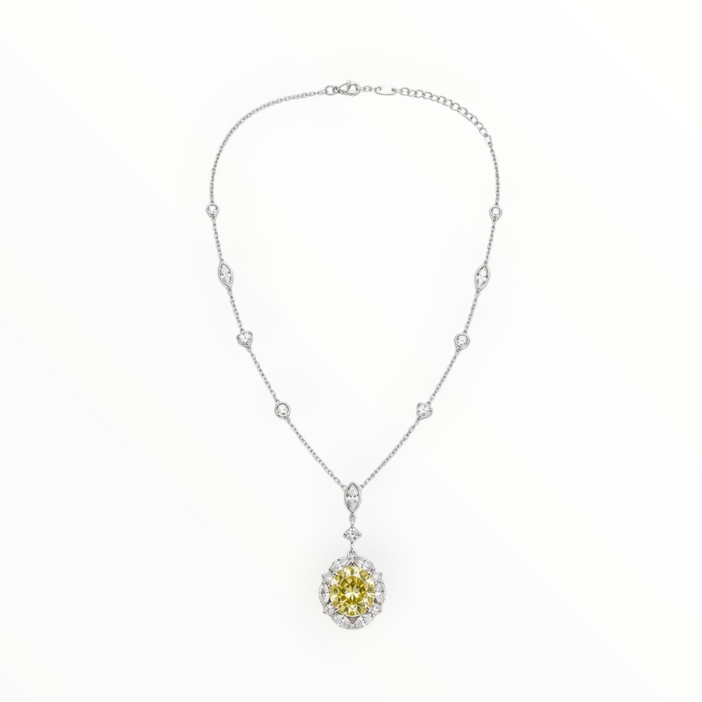 Yellow Statement Pendant Necklace