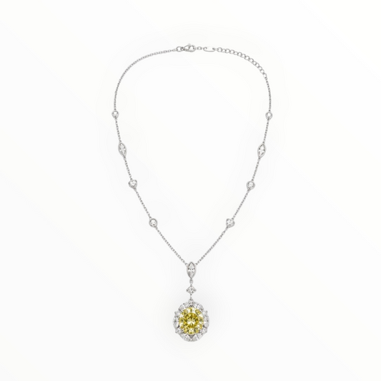Yellow Statement Pendant Necklace