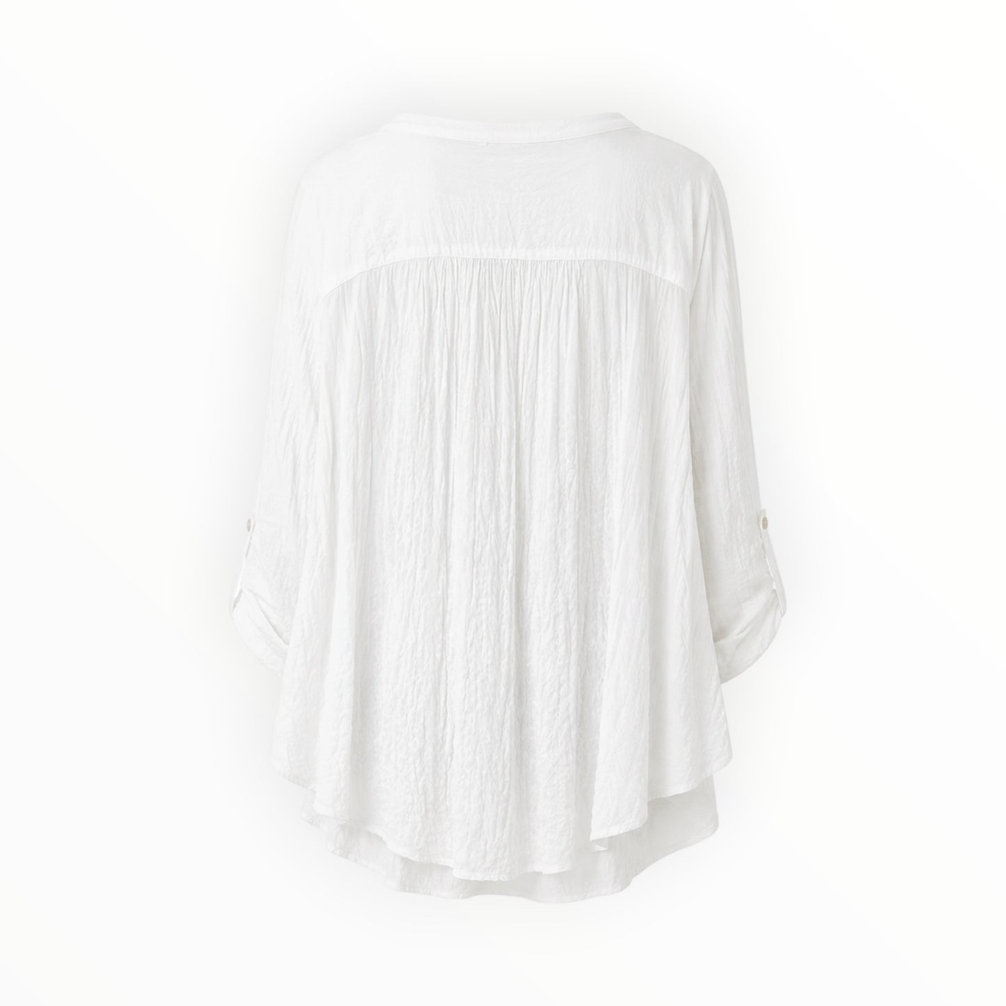 Texture Roll-Sleeve Blouse size 3X