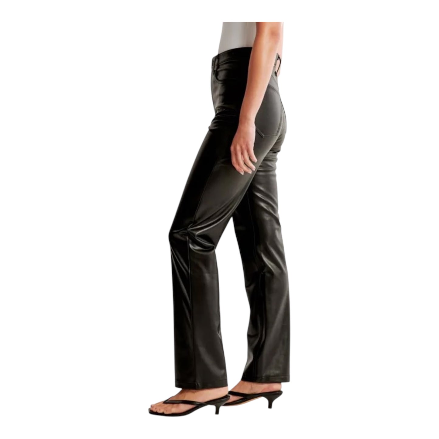 Vegan Leather 90s Straight Pant Ultra High Rise size 33