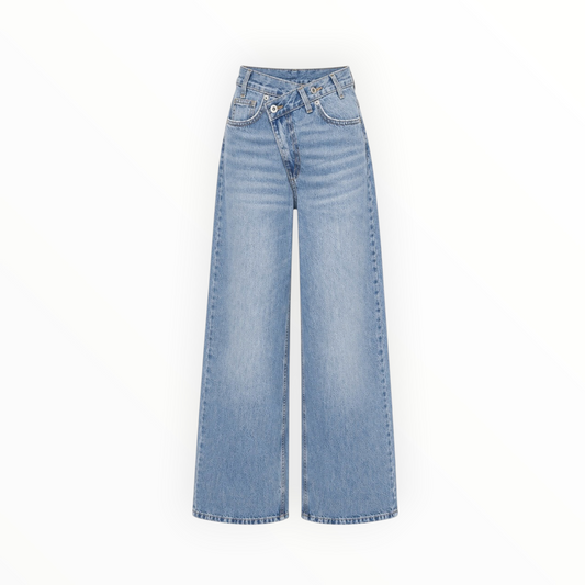 Crossed Waist Wide Leg Jeans size 2