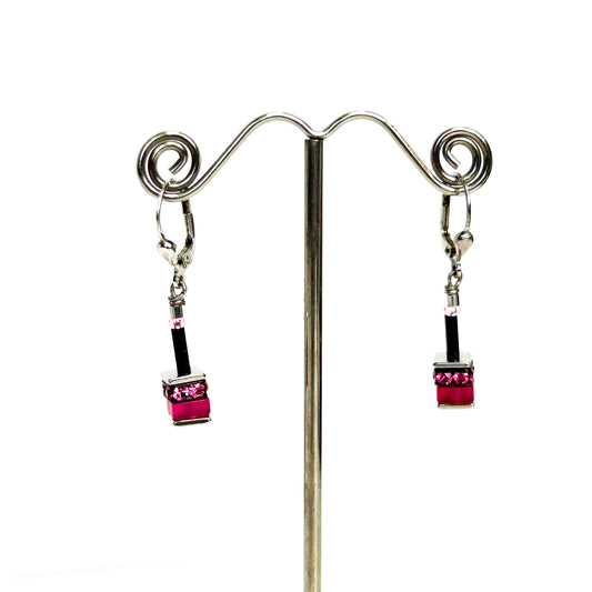 Geocube Stickpin Earrings