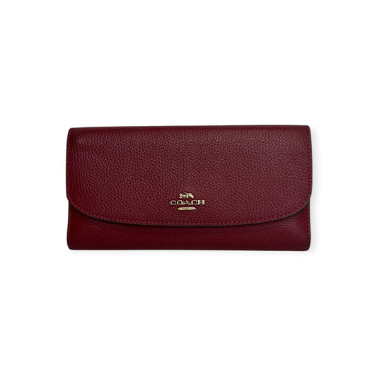 Pebbled Leather Checkbook Wallet