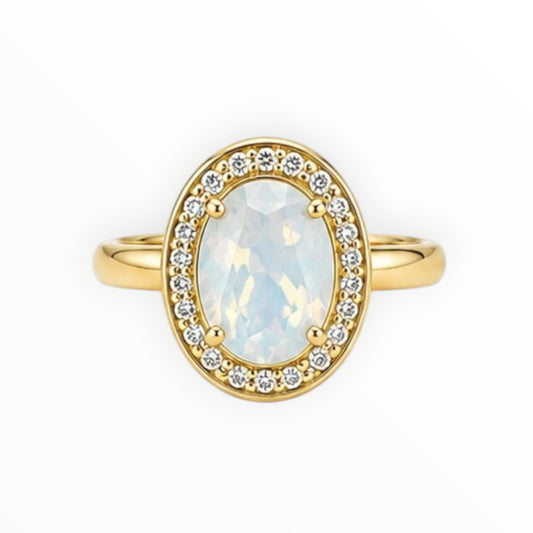 Opaline Halo Ring size 9