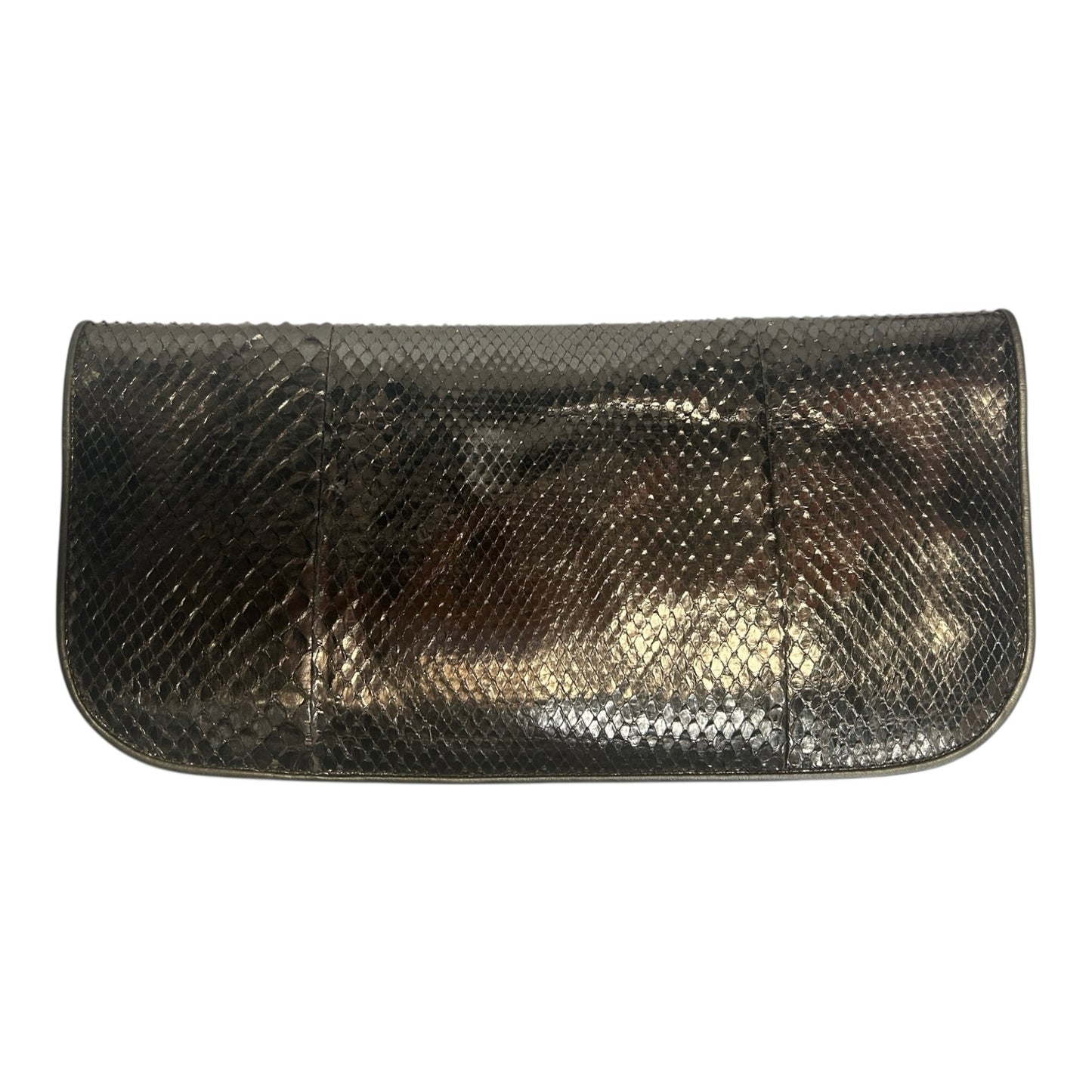 Vintage Metallic Python Clutch