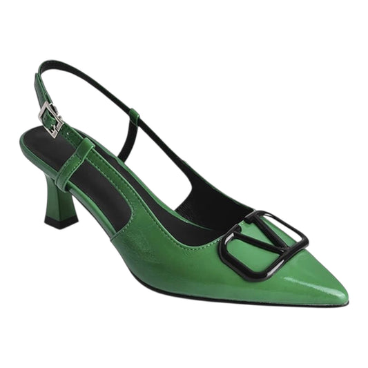 Pointed Toe Kitten Heel Slingback Shoe Size 9