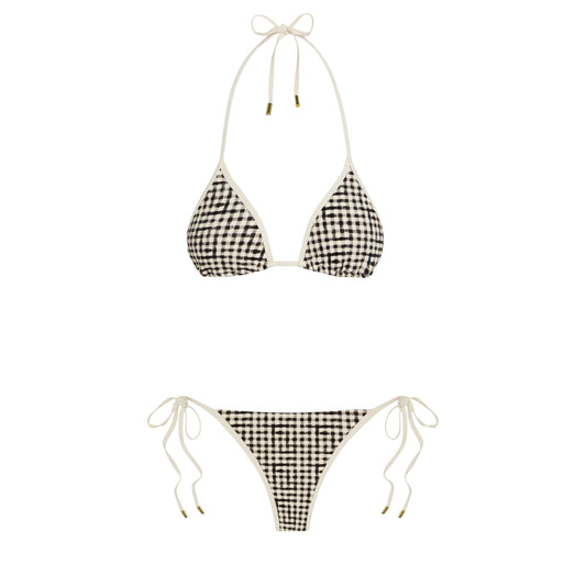 Plaid Bikini Set size Large NWT