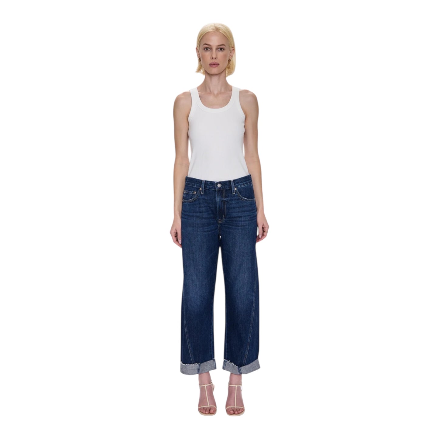 Kacey Mid Rise Cuffed Straight Jean size 29