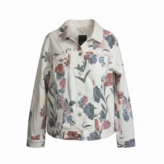 Floral Denim Jacket size 16 NEW WITH TAGS