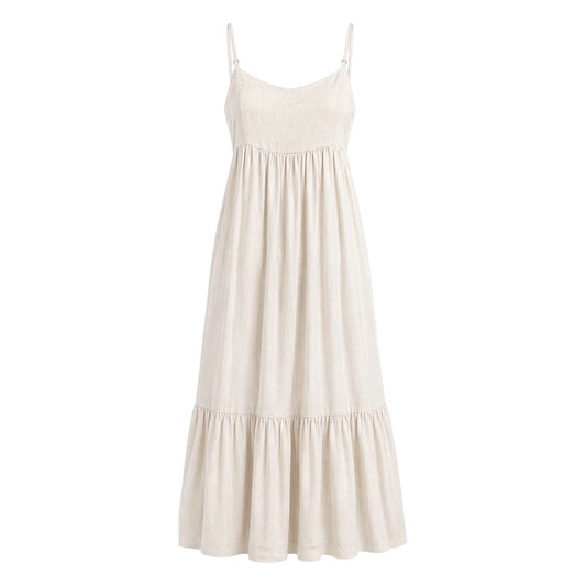 Smocked Tiered Midi Dress size M