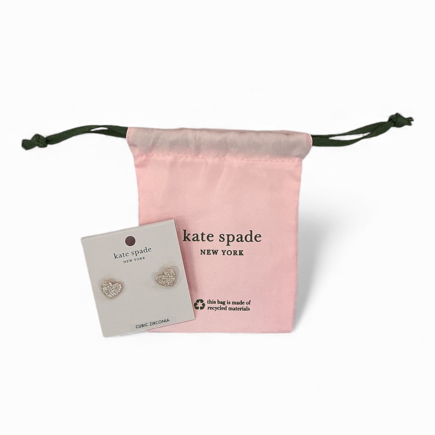 Yours Truly Pavé Heart Studs NIB